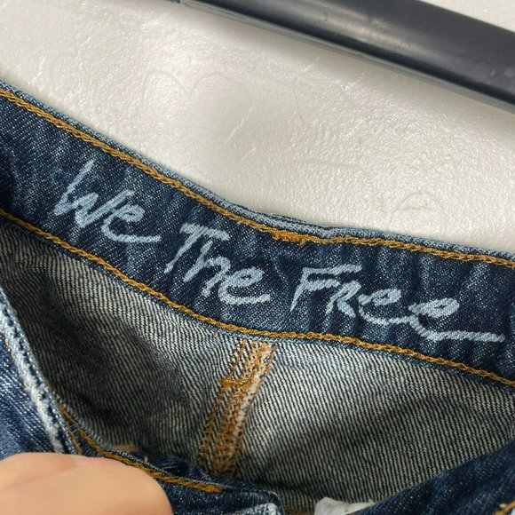 Free People Blue Dark Wash Bailey Denim High Waist Skirt - Picture 5 of 9